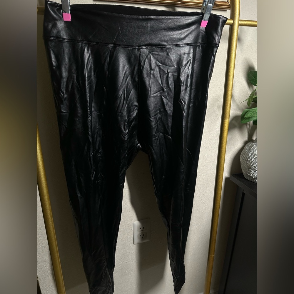 Black Faux Leather Leggings